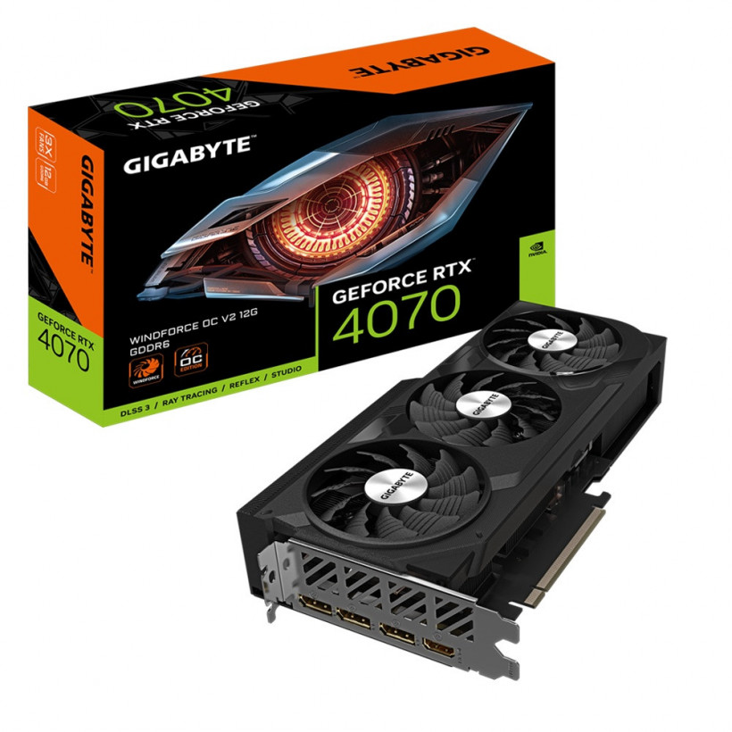 Відеокарта Gigabyte GeForce RTX 4070 WindForce V2 OC (GV-N4070WF3OCV2-12GD)  Фото №6